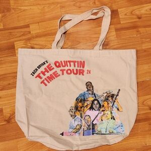 's Quittin Time Tour 24 Beige Tote Bag